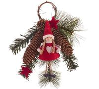 Pendentif Porte Noël Pin et Figure 22x15