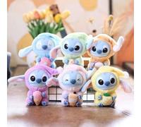 Pendentif poupée en peluche Stitch de dessin animé d'Halloween, Charm de sac, Série "Même fatigué, il faut manger un", Poupée mignonne pendentif, Boîte aveugle, Pendentif poupée en peluche Bubu Boîte