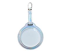 Pendentif pour badge d'identification en cuir - Accessoire de dessin animé coloré, couverture de badge en PU souple, support de fenêtre transparent, étui de protection élégant pour étiquette nominativ