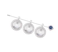 Pendentif pour bouquet de mariée - Cabochons circulaires en verre - Cadre en alliage - Accessoire souvenir de mariage, taille unique, Comme décrit