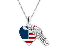 Pendentif pour Bracelets,Accessoire de Bijoux Drapeau Américain,Accessoires de bracelet porte-clés cœur - pour Femmes et Filles, Sac à Dos, Portefeuille, Idée Anniversaire