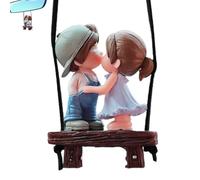 Pendentif pour couple de voiture vue arrière, ornement de voiture baiser garçon et fille | Décoration de vue arrière des amateurs de dessins animés pour garçons et filles | Les