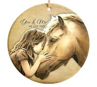 Pendentif pour Décorations Amoureux des Chevaux, Toi Et Moi, on A Ça Céramique Ornements De Noël, Décoration Sapin De Noel avec Ficelle