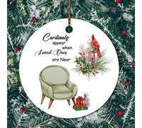 Pendentif pour Décorations Thème Commémoratif Apparition du Cardinal Céramique Ornements De Noël, Décoration De Sapin De Noël avec Ficelle