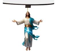 Pendentif pour rétroviseur de voiture, ornement suspendu Jésus 2D - pour rétroviseurs de voiture, pour camion, anniversaire, voyage, conduite de déplacement