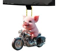 Pendentif Pour Rétroviseur En Acryliqe 2D - Ornement Cochon Mignon d'Intérieur,Pendentif Mignon Décoratif pour Clés Intérieur Voiture Rétroviseur Maison Noël