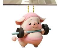 Pendentif Pour Rétroviseur En Acryliqe 2D - Ornement Cochon | Pendentif Mignon Décoratif pour Clés Intérieur Voiture Rétroviseur Maison Noël