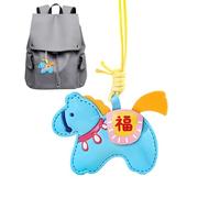 Pendentif pour sac à dos - Symbole de bon augure - Porte-clés de l'année du cheval chinois, pour sac à dos, sac d'école, étui de téléphone, petite amie, famille, amis, couples, sœurs