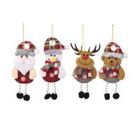 Pendentif pour sapin de Noël avec cloche, poupée de neige décorative en tissu de Noël, pour seuil de porte, salon, chambre de balcon, jardin