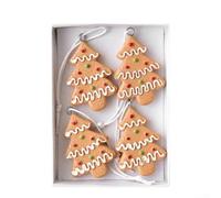 Pendentif pour sapin de Noël, boules de Noël en résine à suspendre avec bonbon, sucre d'orge, sucette et mini arbre pour murs et cheminées (sapin de Noël)