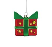 Pendentif pour sapin de Noël Cadeau Cobosmico Alessi rouge, Designer Massimo Giacon, Marcello Jori, 6x9.5x7.5 cm