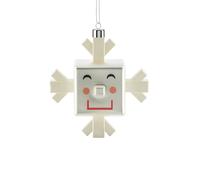 Alessi Pendentif sapin Snowray GJ02 9 – Flocon en verre soufflé décoré à la main, multicolore