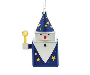 Pendentif pour sapin de Noël Magicien Cubomago Alessi multicolore, Designer Massimo Giacon, Marcello Jori, 7x10.4x6 cm