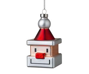 Pendentif pour sapin de Noël Père Noël Santa Cube Alessi, Designer Massimo Giacon, Marcello Jori, 5.5x9.5x5.5 cm