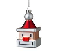Pendentif pour sapin de Noël Père Noël Santa Cube Alessi rouge, Designer Massimo Giacon, Marcello Jori, 5.5x9.5x5.5 cm
