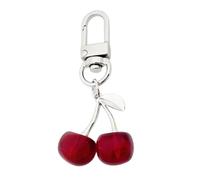 Pendentif pratique à suspendre pour sac d'école, porte-clés étincelant, anneaux en métal pour un usage quotidien, décoration en alliage durable, Rouge, taille unique