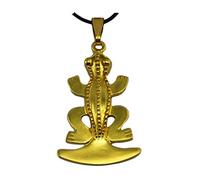Pendentif précolombien Grenouille Tairona et son cordon cuir Joli Pendentif avec relief.