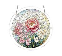 Pendentif puzzle en acrylique, vitrail non fragile, attrape-soleil, puzzle rond 3D de 19 cm pour décoration de fenêtre, décoration de réfraction de la lumière, cadeau coloré pour adultes H