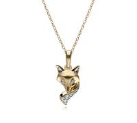 Pendentif Renard Saphir Blanc Gardenia