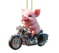 Pendentif Rétroviseur 2D Acrylique | Ornement Cochon,Pendentif Mignon Décoratif pour Clés Intérieur Voiture Rétroviseur Maison Noël