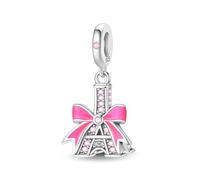 Pendentif romantique paris, breloque pour bracelet, compatible avec le collier bracelet pandora