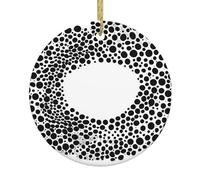 Pendentif rond de Noël en céramique YTUOPWE avec mélodie dynamique - Décoration à suspendre