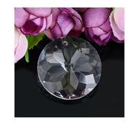 Pendentif rond en cristal à facettes de 30mm, 1 pièce, prisme suspendu, accessoire d'ornement(Transparent)