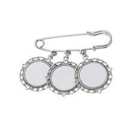 Pendentif rond en dentelle avec photo - Transfert de chaleur - Décoration de fête de fiançailles - Broche de boutonnière de mariage, taille unique, Comme décrit