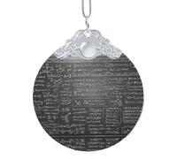 Pendentif rond en verre imprimé physique pour sapin de Noël avec boucle en métal