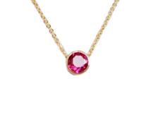 Pendentif rond facetté en rubis naturel rose de 8 mm, collier rond en argent sterling 925 avec chaîne en câble de 45 cm, amour, passion, énergie, force, vitalité, cadeau pour femme &|gmpd_0528