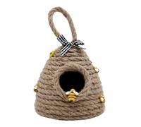 Pendentif ruche d'abeille tissé à la main - Figurine élégante d'abeilles mellifères - Décoration pour la maison, la cuisine, les étagères, le bureau et les fêtes à thème