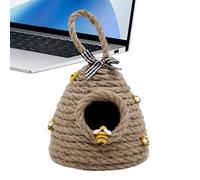 Pendentif Ruche,Décorations Ruche Tressée Main | Figurine Rustique Abeille Miel Décor pour Plateau Étagé Thème Cuisine Véranda Maison Ferme