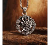 Pendentif Samouraï Prajna Vintage Ninja Armure Katana Demon Collier Statement Homme Punk Gothique Bijoux