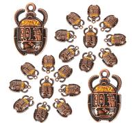 Pendentif Scarabée Ancien 20 Pièces Alliage pour Créations Bijoux | Style Égyptien Rétro, Format 26x16mm, pour Ceintures et Chevilles