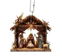 Pendentif scène de prière familiale symbole religieux de la Nativité 2025 pour maison voiture