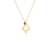 Pendentif Serpent En Grenat En Argent Sterling Plaqué Or