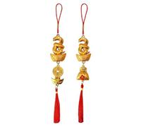 Pendentif serpent porte-bonheur - Pendentif « Année du serpent 2025 » - Breloque serpent porte-bonheur - Décorations amusantes du Nouvel An chinois - Décoration de pompon du Nouvel An chinois pour la