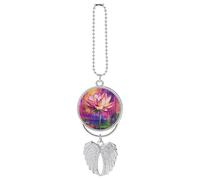 Pendentif simple et abstrait en forme de fleur de lotus à suspendre pour voiture, décoration intérieure de voiture, rétroviseur