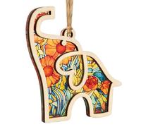 Pendentif Sisterhood Elephant Sisterhood - Décoration d'éléphant en bois avec carte d'histoire - Ajout de vacances, décoration spéciale pour sœurs