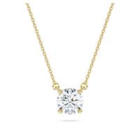 Pendentif solitaire Eternity, Diamants de synthèse 1 ct tw, Forme ronde, Or jaune 18 carats OS