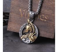 Pendentif Spartiate, Mythologie Médiévale Scandinave Viking, Collier Décoratif Amulette Ancienne Convient Pour Les Cadeaux De Vacances Des Hommes Et Des Femmes ( Color : Style 4 , Size : 50cm )