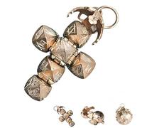 Pendentif sphérique transformable maçonnique miniature, pendentif maçonnique vintage, pendentif sphérique pliable, design transformable de la sphère à la croix. (1Pièce)