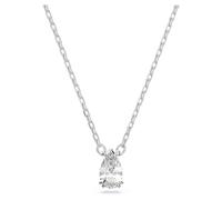 Pendentif Stilla, Taille poire, Blanc, Métal rhodié OS