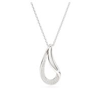 Pendentif Swarovski Classica, Taille ronde, Long, Blanc, Argent 925 OS
