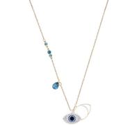 Pendentif - Swarovski - Duo Evil Eye - Métal doré rose - Cristaux multicolores - Garanti 2 ans
