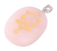Pendentif Symbole de Vie en Pierre Naturelle, Sept Chakras, Style Élégant