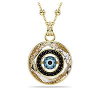 Pendentif Symbolica, Œil porte-bonheur, Medium, Multicolore, Doré à l’or 18 carats (750/1000) OS