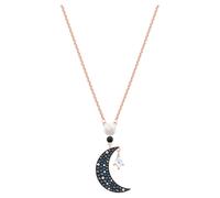 Pendentif Symbolica, Lune et étoile, Multicolore, Doré à l’or rose 18 carats (750/1000) OS