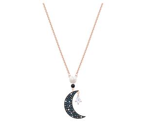 Pendentif Symbolica, Lune et étoile, Multicolore, Placage de ton or rosé OS