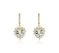 Pendentif taillé en or 14K, boucles d'oreilles de la Moisanite, un cadeau romantique pour les anniversaires ou des occasions mémorables